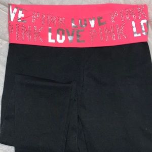 Pink Victoria Secret Yoga Leggings with rhinestones Brand New